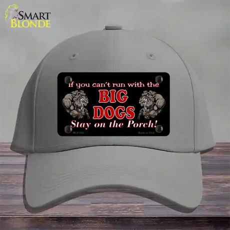 Big Dogs Black Novelty License Plate Hat Cotton / Gray