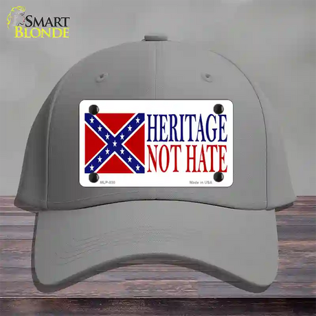 Heritage Not Hate Flag Novelty License Plate Hat Cotton / Gray