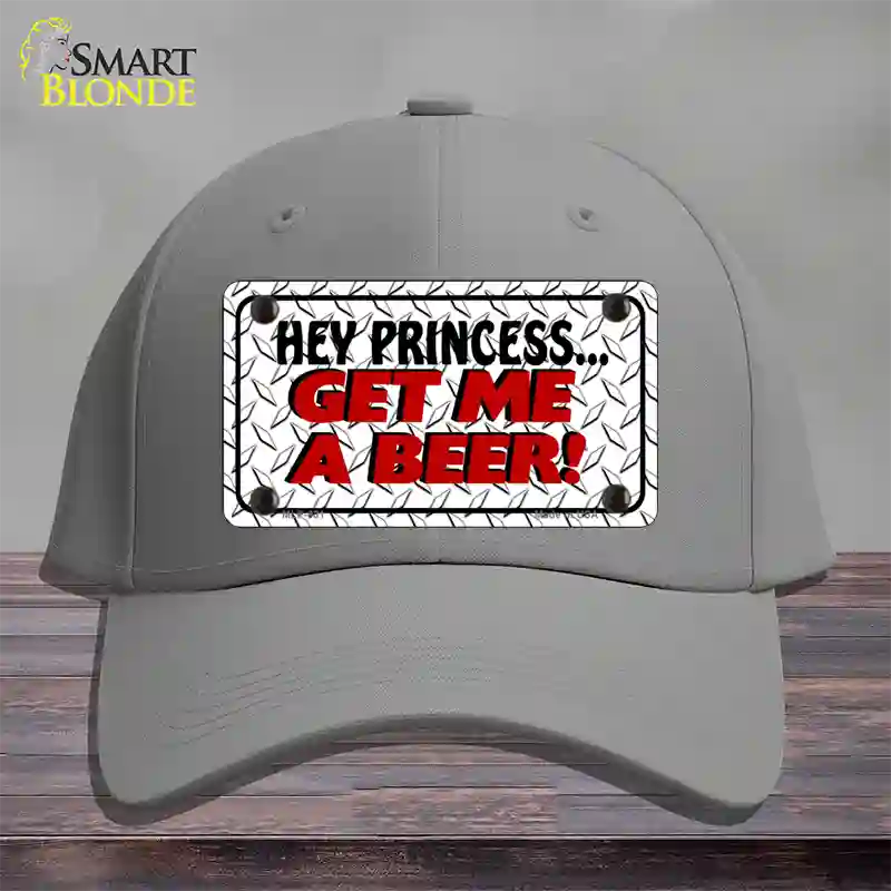 Get Me a Beer Novelty License Plate Hat Cotton / Gray