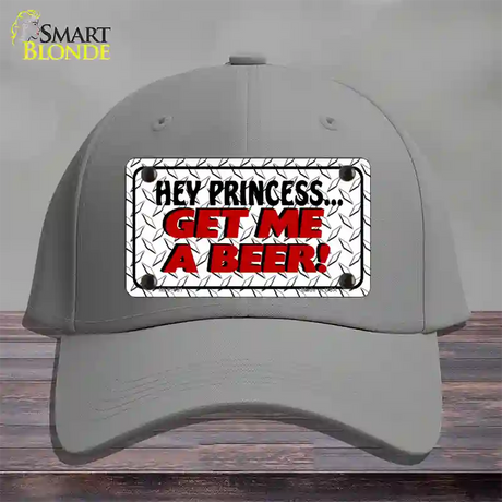 Get Me a Beer Novelty License Plate Hat Cotton / Gray