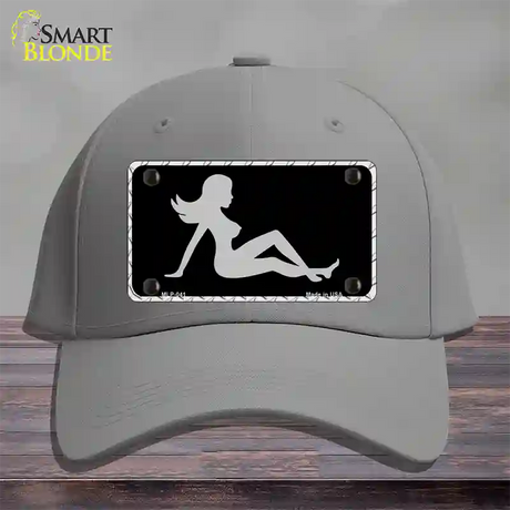 Mud Flap Girl Sillouette Novelty License Plate Hat Cotton / Gray