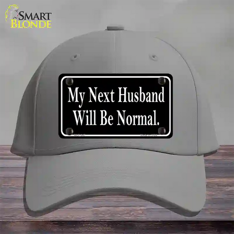 My Next Husband NoveltyNovelty License Plate Hat Cotton / Gray