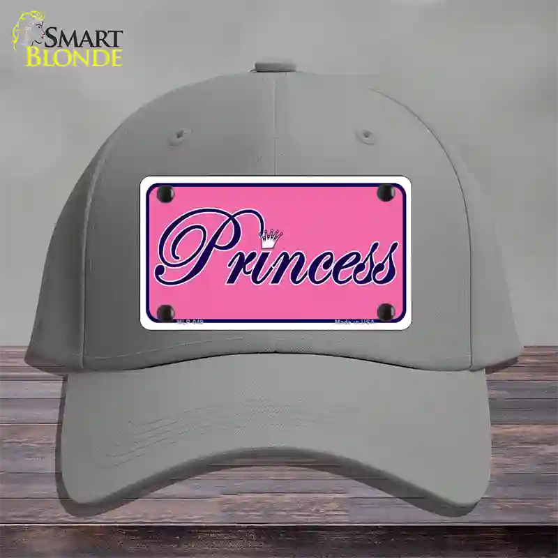 Pink Princess Tiara Novelty License Plate Hat Cotton / Gray