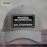 Wanted Meaningful Overnight Relationship Novelty License Plate Hat Cotton / Gray