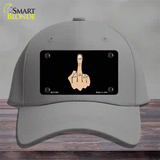 Middle Finger Novelty License Plate Hat Cotton / Gray