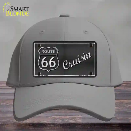 Route 66 Cruisin Novelty License Plate Hat Cotton / Gray