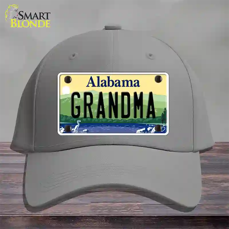 Grandma Alabama Novelty License Plate Hat Cotton / Gray