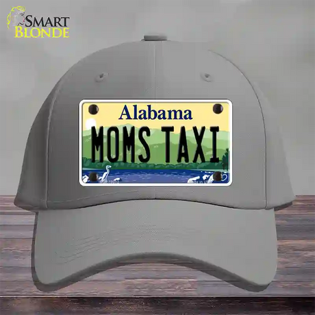 Moms Taxi Alabama Novelty License Plate Hat Cotton / Gray