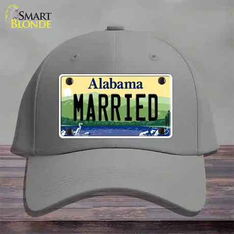 Married Alabama Novelty License Plate Hat Cotton / Gray