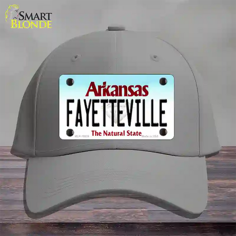 Fayetteville Arkansas Novelty License Plate Hat Cotton / Gray