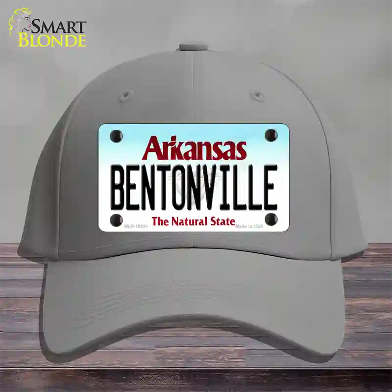 Bentonville Arkansas Novelty License Plate Hat Cotton / Gray