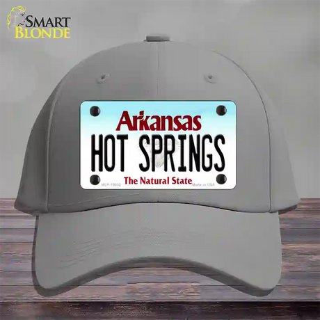 Hot Springs Arkansas Novelty License Plate Hat Cotton / Gray