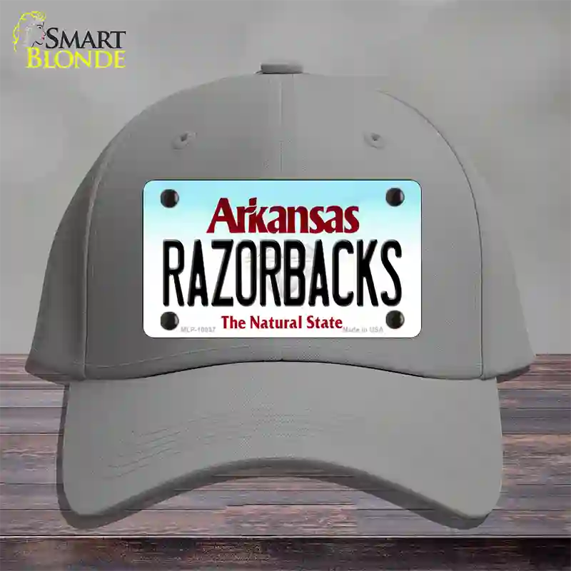 Razorbacks Arkansas Novelty License Plate Hat Cotton / Gray