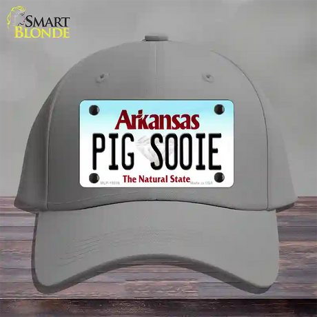 Pig Sooie Arkansas Novelty License Plate Hat Cotton / Gray