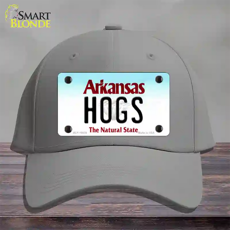 Hogs Arkansas Novelty License Plate Hat Cotton / Gray