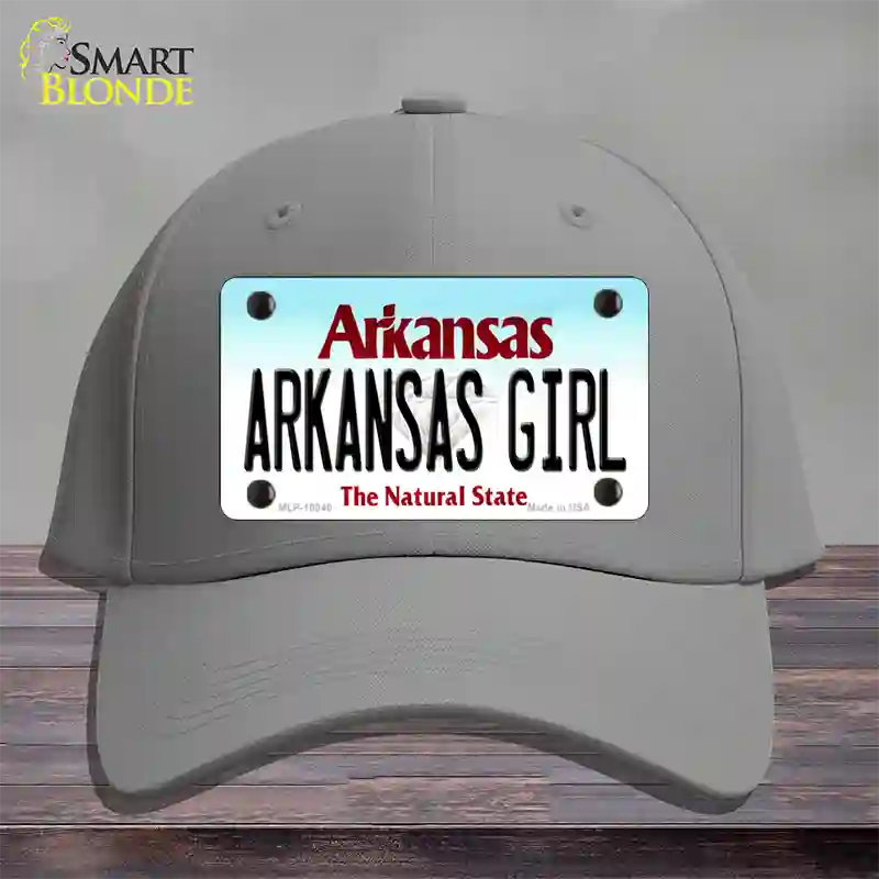 Arkansas Girl Arkansas Novelty License Plate Hat Cotton / Gray