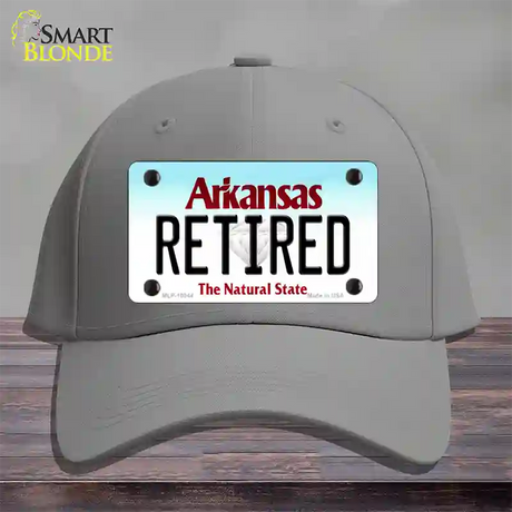 Retired Arkansas Novelty License Plate Hat Cotton / Gray