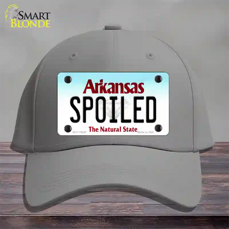 Spoiled Arkansas Novelty License Plate Hat Cotton / Gray