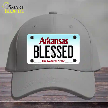 Blessed Arkansas Novelty License Plate Hat Cotton / Gray