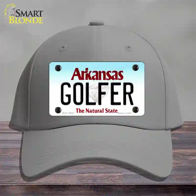 Golfer Arkansas Novelty License Plate Hat Cotton / Gray