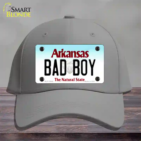 Bad Boy Arkansas Novelty License Plate Hat Cotton / Gray