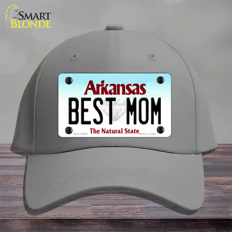 Best Mom Arkansas Novelty License Plate Hat Cotton / Gray