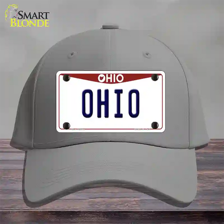 Ohio Maroon Novelty License Plate Hat Cotton / Gray