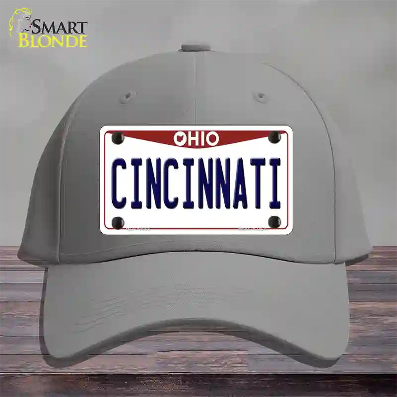 Cincinnati Ohio Novelty License Plate Hat Cotton / Gray