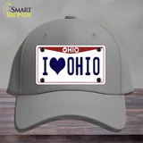 I Love Ohio Novelty License Plate Hat Cotton / Gray