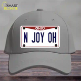 N Joy OH Ohio Novelty License Plate Hat Cotton / Gray