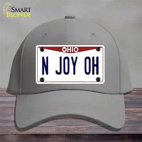 N Joy OH Ohio Novelty License Plate Hat Cotton / Gray