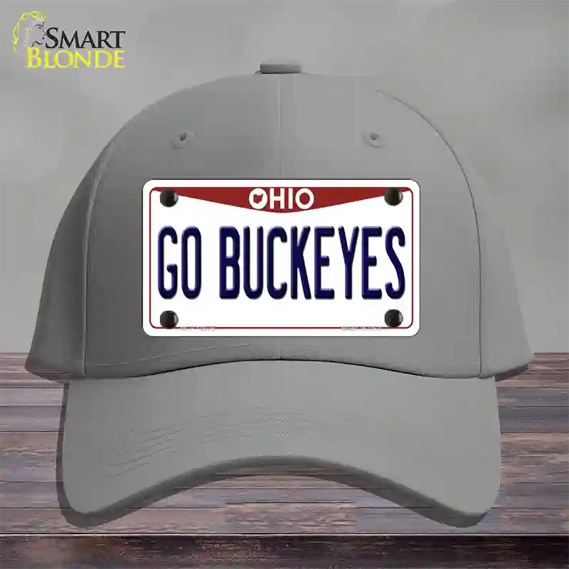 Go Buckeyes Ohio Novelty License Plate Hat Cotton / Gray