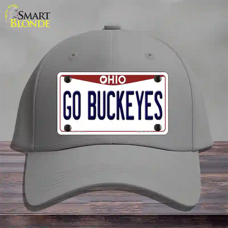 Go Buckeyes Ohio Novelty License Plate Hat Cotton / Gray