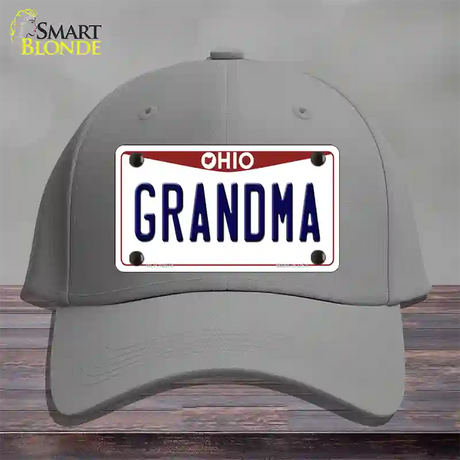 Grandma Ohio Novelty License Plate Hat Cotton / Gray