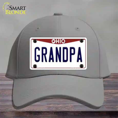 Grandpa Ohio Novelty License Plate Hat Cotton / Gray