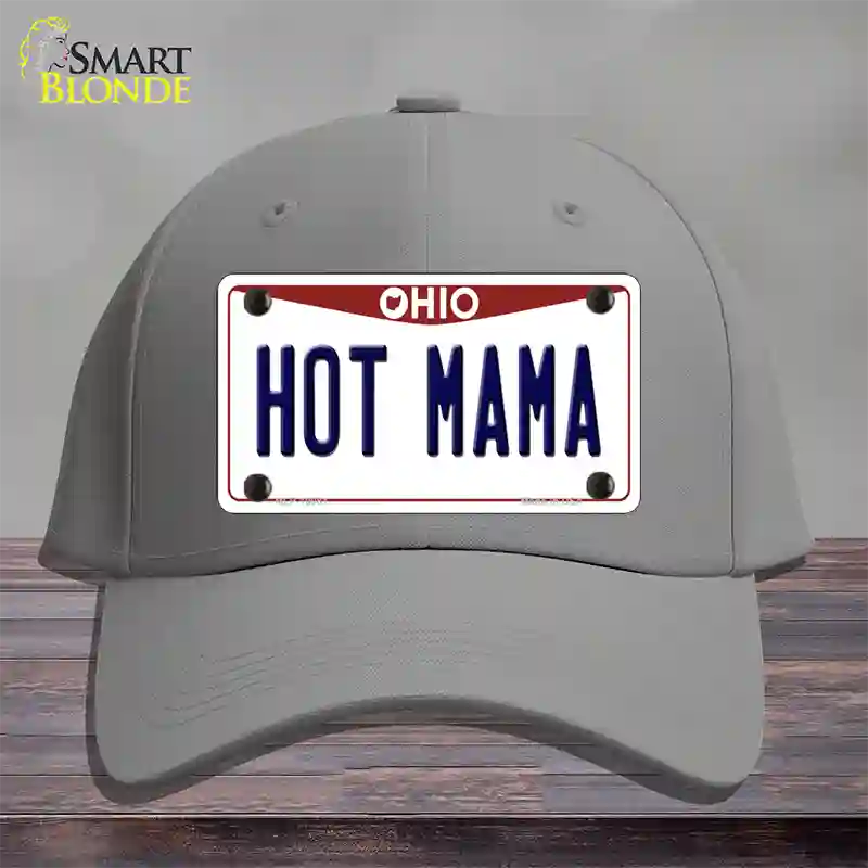 Hot Mama Ohio Novelty License Plate Hat Cotton / Gray