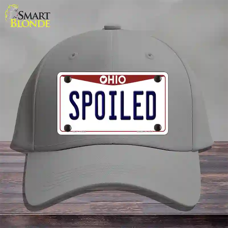 Spoiled Ohio Novelty License Plate Hat Cotton / Gray