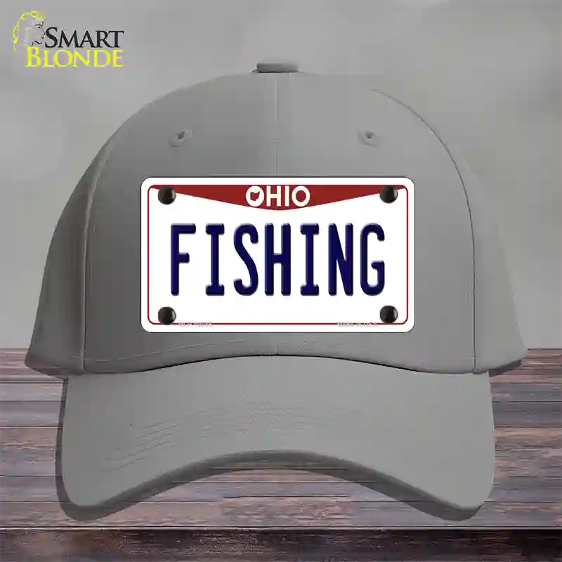 Fishing Ohio Novelty License Plate Hat Cotton / Gray