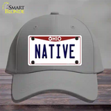 Native Ohio Novelty License Plate Hat Cotton / Gray