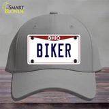 Biker Ohio Novelty License Plate Hat Cotton / Gray