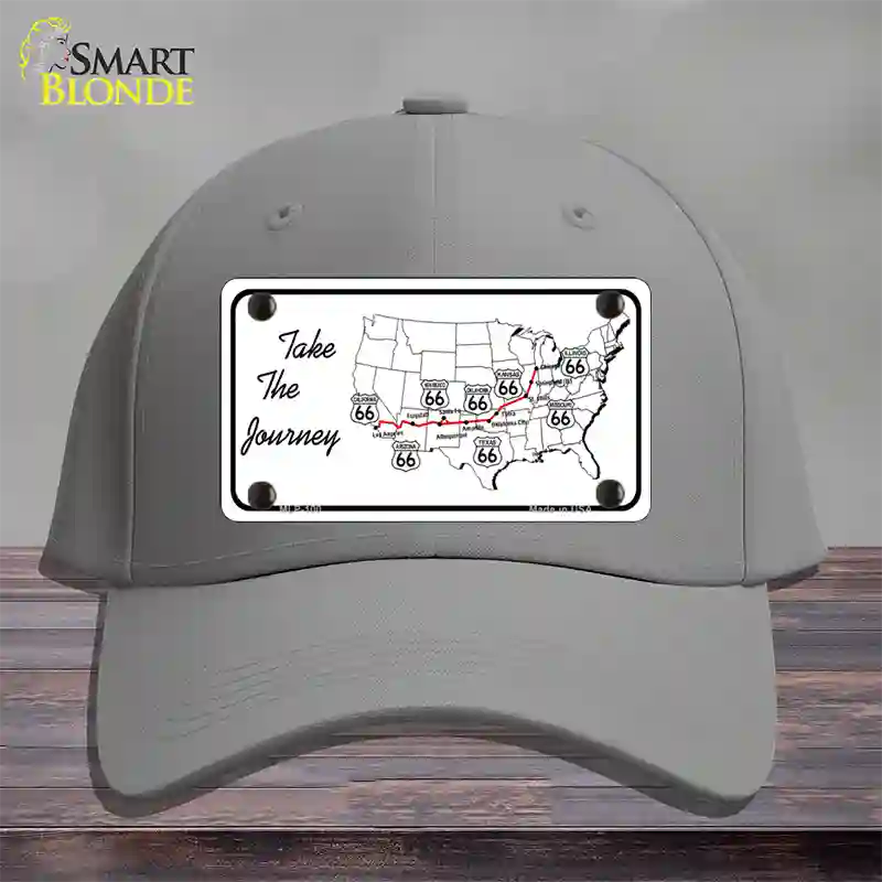 Take The Journey Novelty License Plate Hat Cotton / Gray