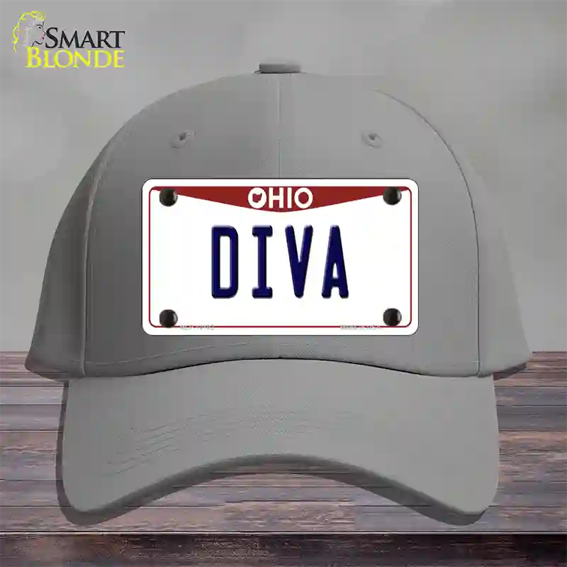 Diva Ohio Novelty License Plate Hat Cotton / Gray