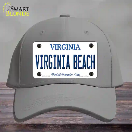 Virginia Beach Virginia Novelty License Plate Hat Cotton / Gray