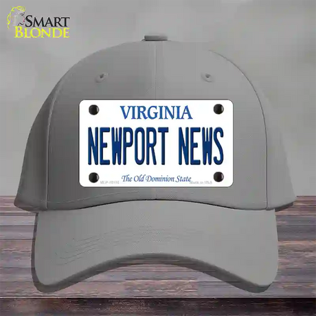 Newport News Virginia Novelty License Plate Hat Cotton / Gray