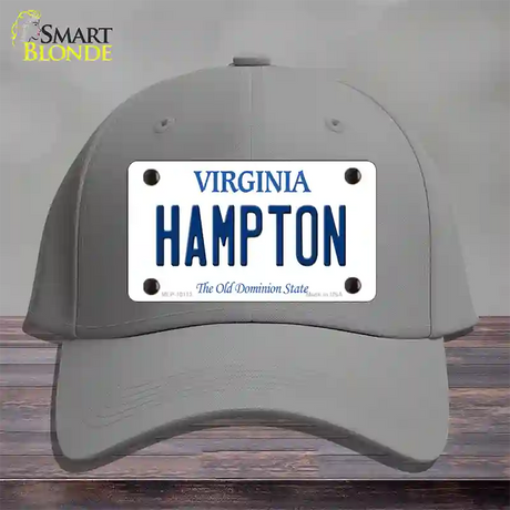 Hampton Virginia Novelty License Plate Hat Cotton / Gray