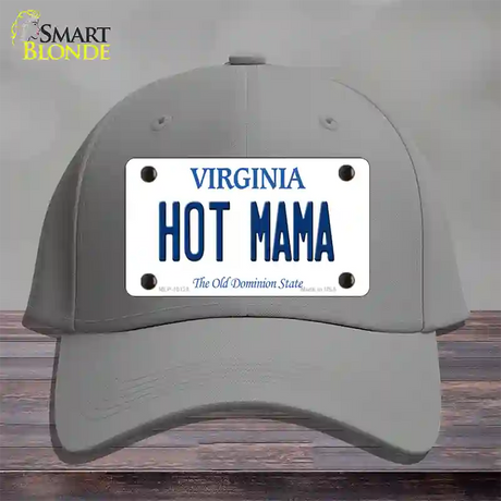 Hot Mama Virginia Novelty License Plate Hat Cotton / Gray