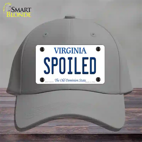 Spoiled Virginia Novelty License Plate Hat Cotton / Gray