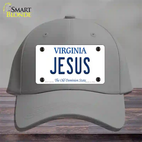 Jesus Virginia Novelty License Plate Hat Cotton / Gray