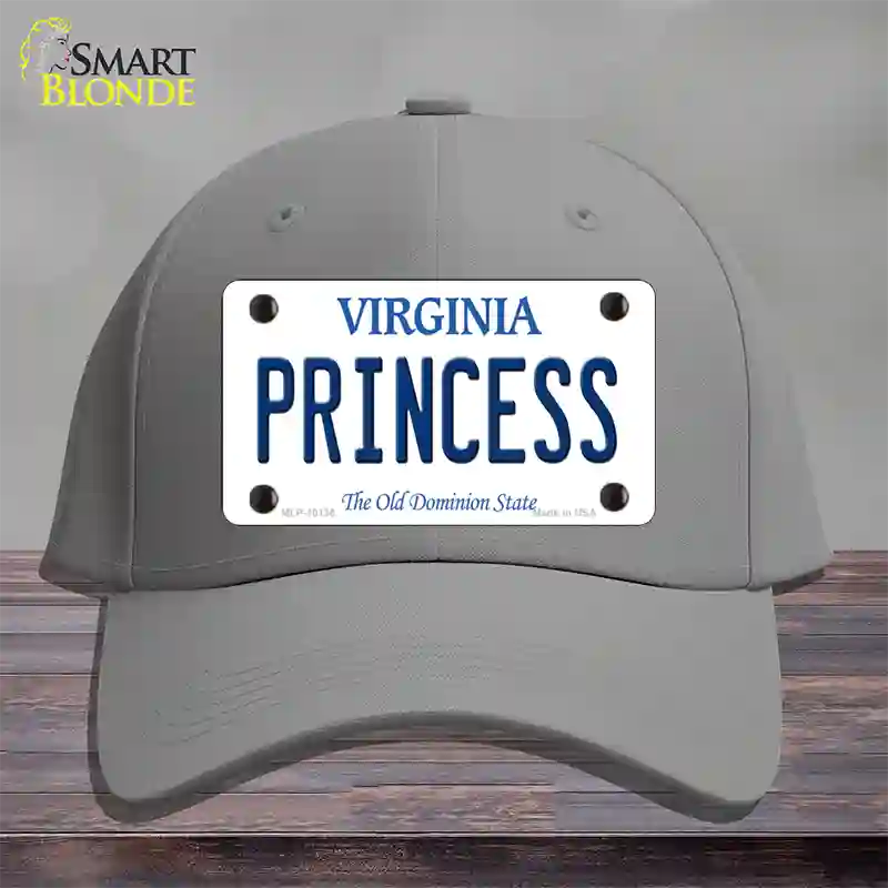 Princess Virginia Novelty License Plate Hat Cotton / Gray