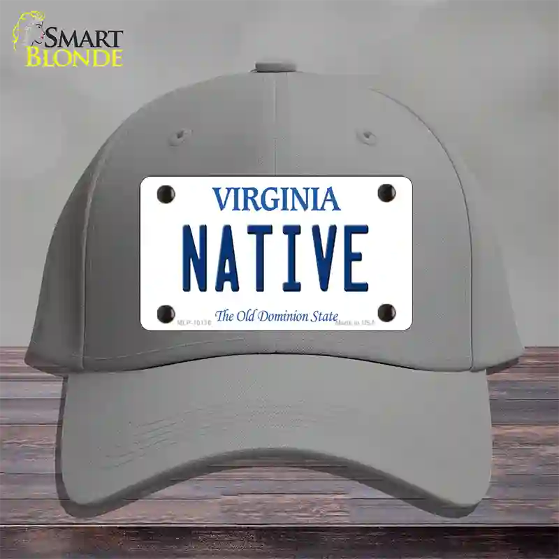 Native Virginia Novelty License Plate Hat Cotton / Gray